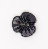 Bloemvormige knoop donkerblauw, Diameter 14mm Knopen KNP00128